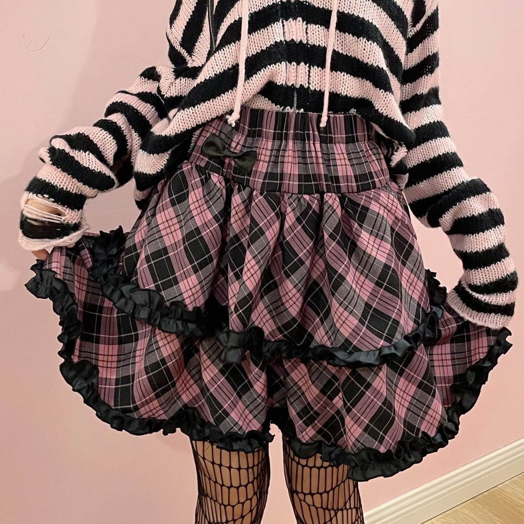 Alita26SS_Rock_Lace_High_Waist_Bow_Women's_Tiered_Skirts_680051276800_MISSTT