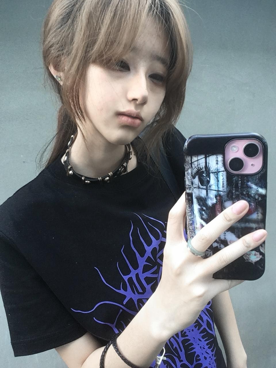 Alita26SS Striped Gothic Letter Print Slim Fit Cotton Women's Crop Tops
