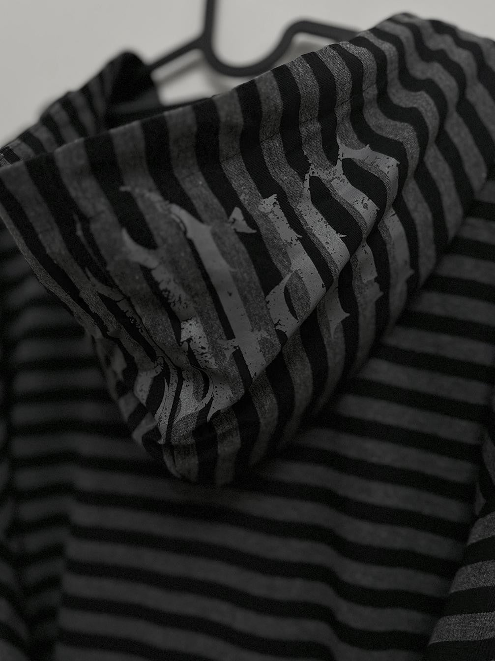 Alita26SS Striped Japanese Loose Fit Thin Cotton Women's Zip-up Hoodies