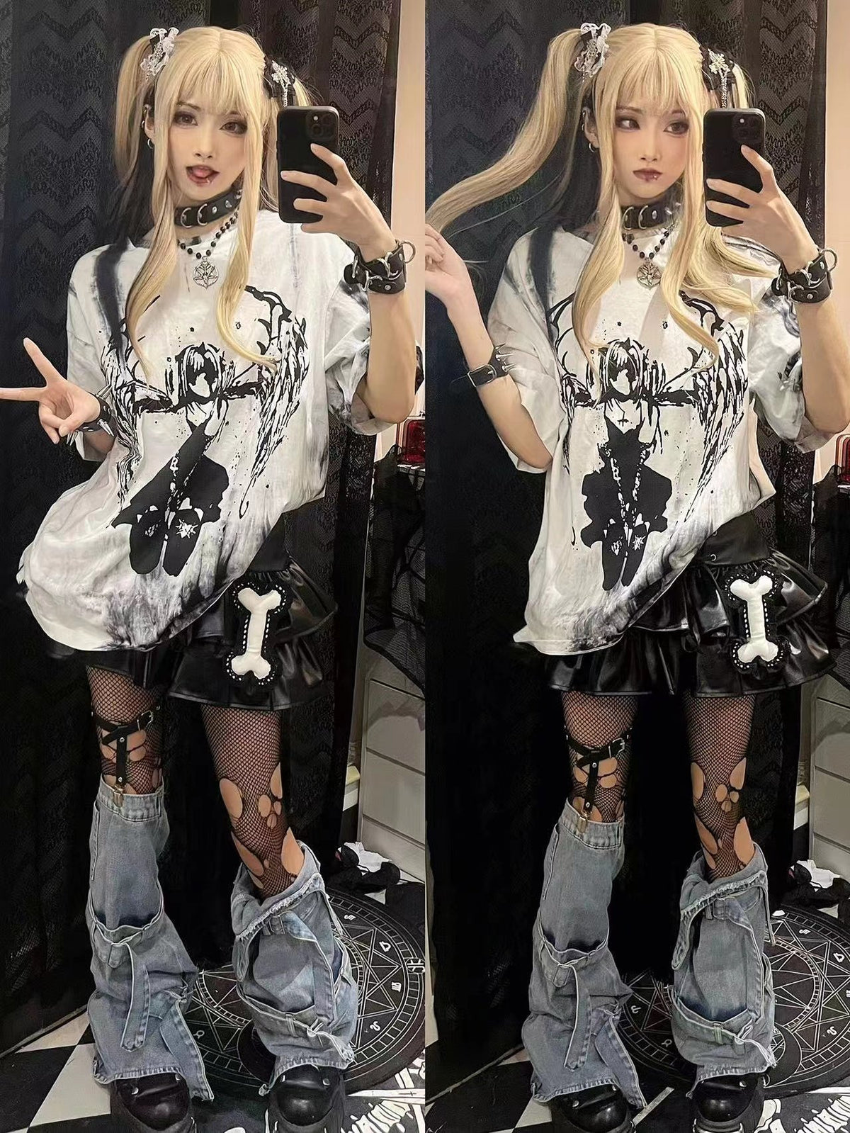 Alita26SS_Tie_Dye_Cartoon_Anime_Print_Women's_Cotton_Oversized_T-shirts_676741686679_MISSTT