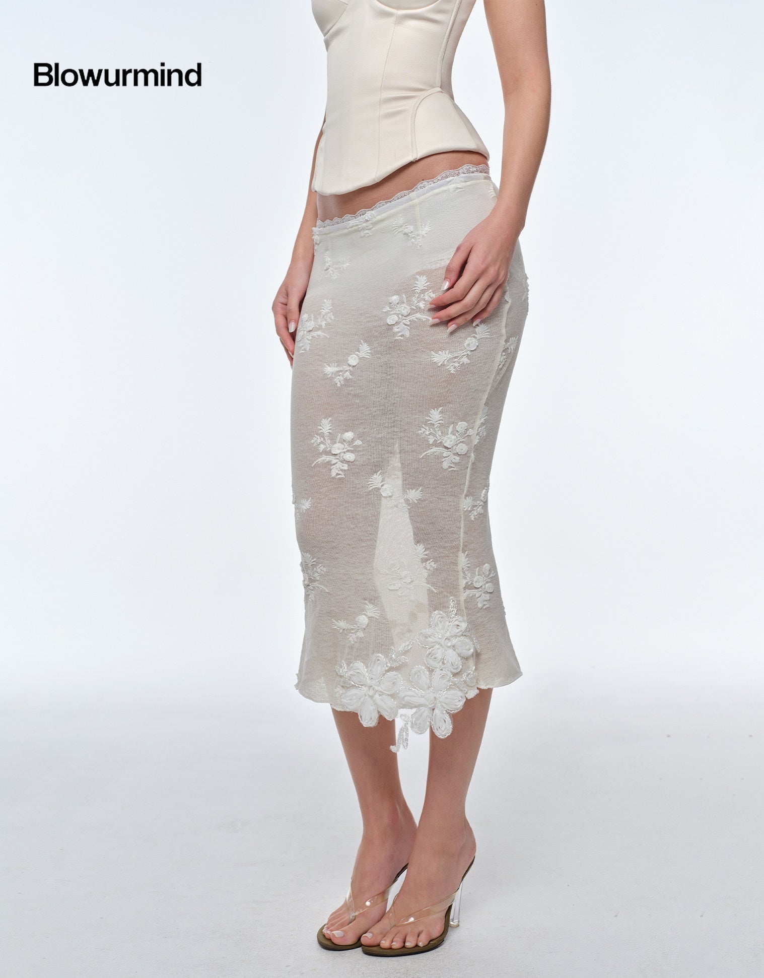 BUM_STUDIO_3d_Embroidered_Sequin_Sheer_Low_Waist_Lined_Slim_Pencil_Women's_Lace_Tulle_Skirts_1050416732371_MISSTT