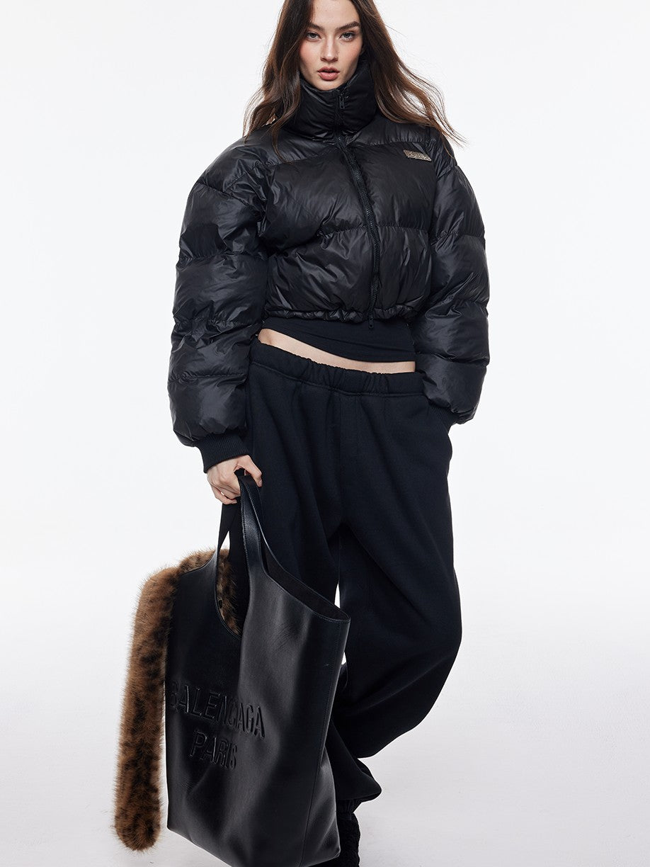 BUM STUDIO 560g Thick High Density Reverse Fleece Asymmetric Women's Poly Cotton Sweatpants