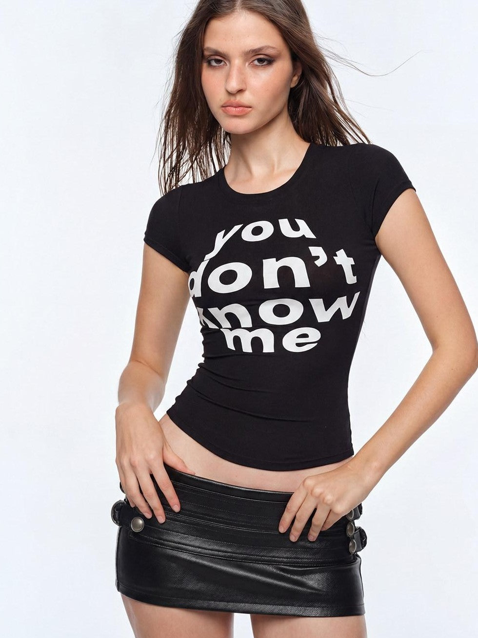 BUM STUDIO Black Coated Denim Low Rise Contouring Lined Women's Cotton Blend Mini Skirts