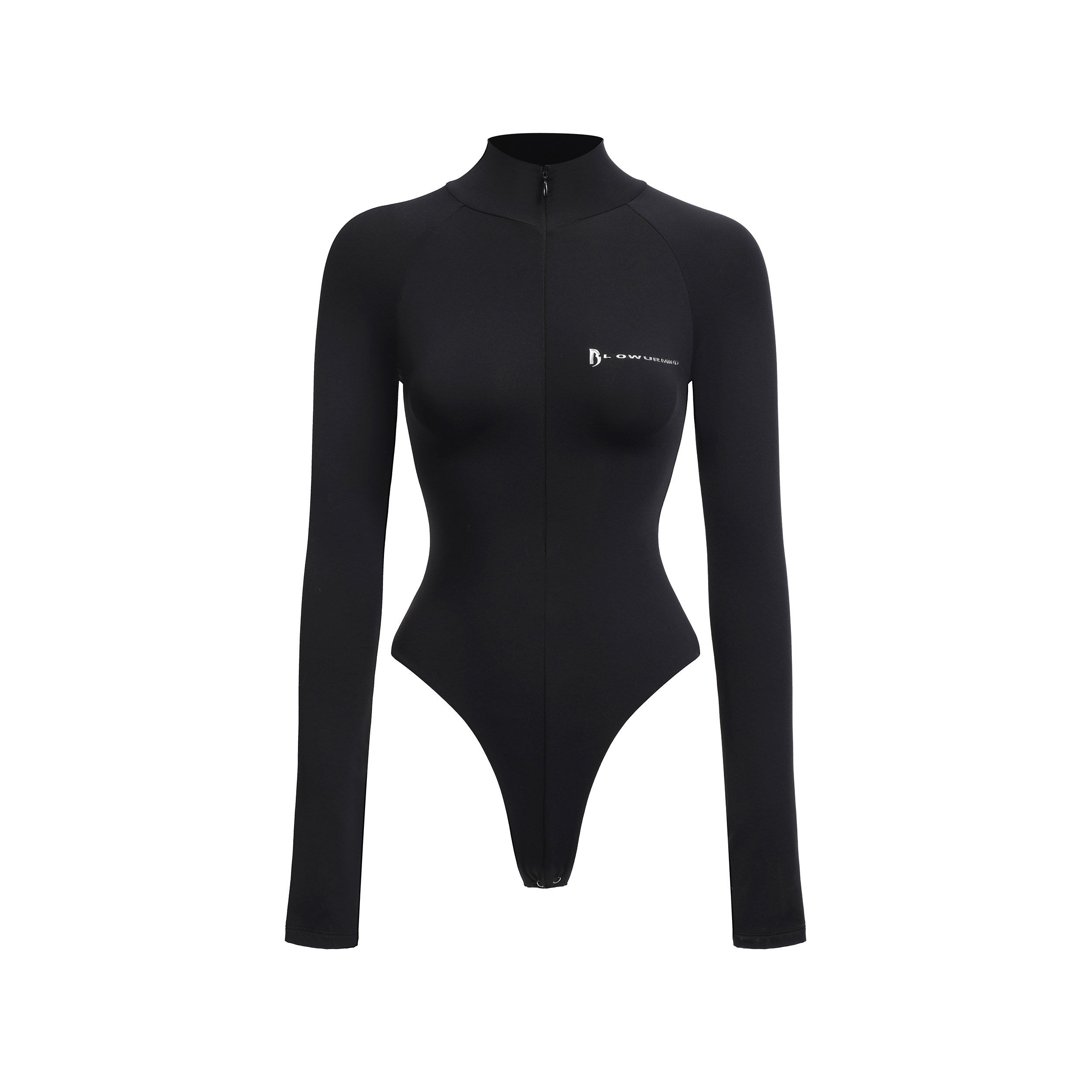 BUM_STUDIO_Black_Double_Layer_Sculpting_High_Waist_Zipper_Women's_Nude_Feel_Basic_Bodysuits_873074745925_MISSTT