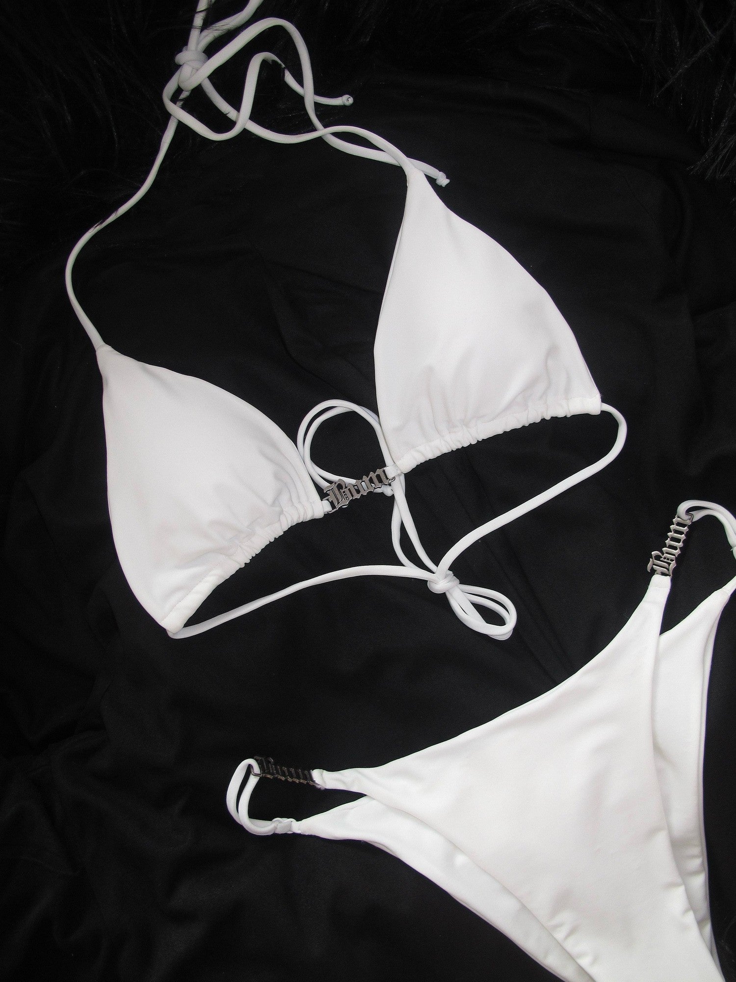 BUM STUDIO Camouflage White Square Scarf Custom Women's Polyester Triangle Bikinis