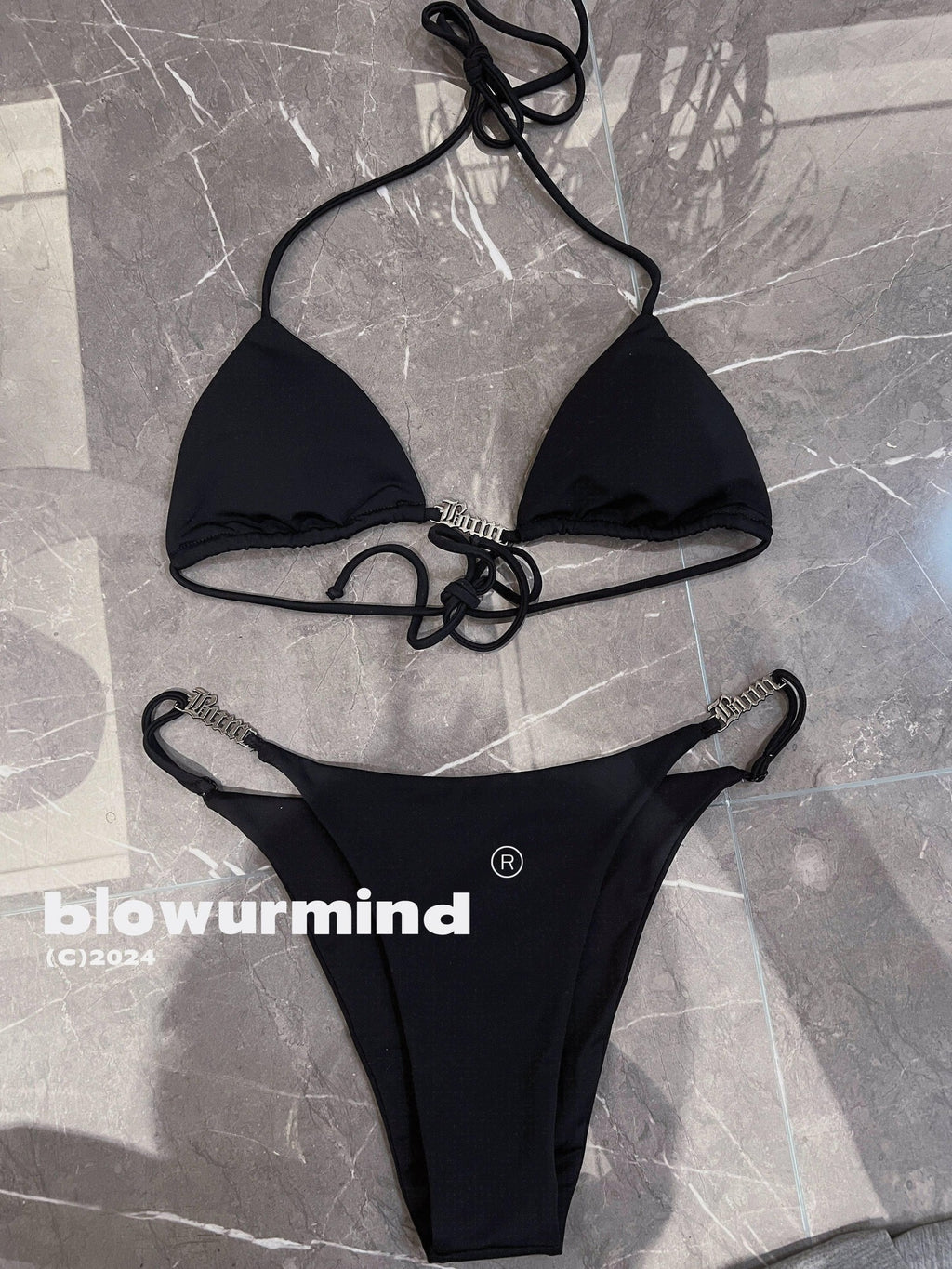 BUM STUDIO Camouflage White Square Scarf Custom Women's Polyester Triangle Bikinis