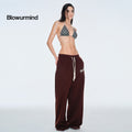 BUM_STUDIO_Chocolate_Brown_Vintage_Logo_Asymmetrical_Women's_Cotton_Blend_Sweatpants_1034756184936_MISSTT