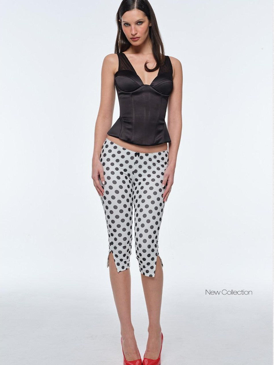 BUM STUDIO Curve Contour Spliced Folded Boned Adjustable Women's Satin Mesh Bandeau Tops