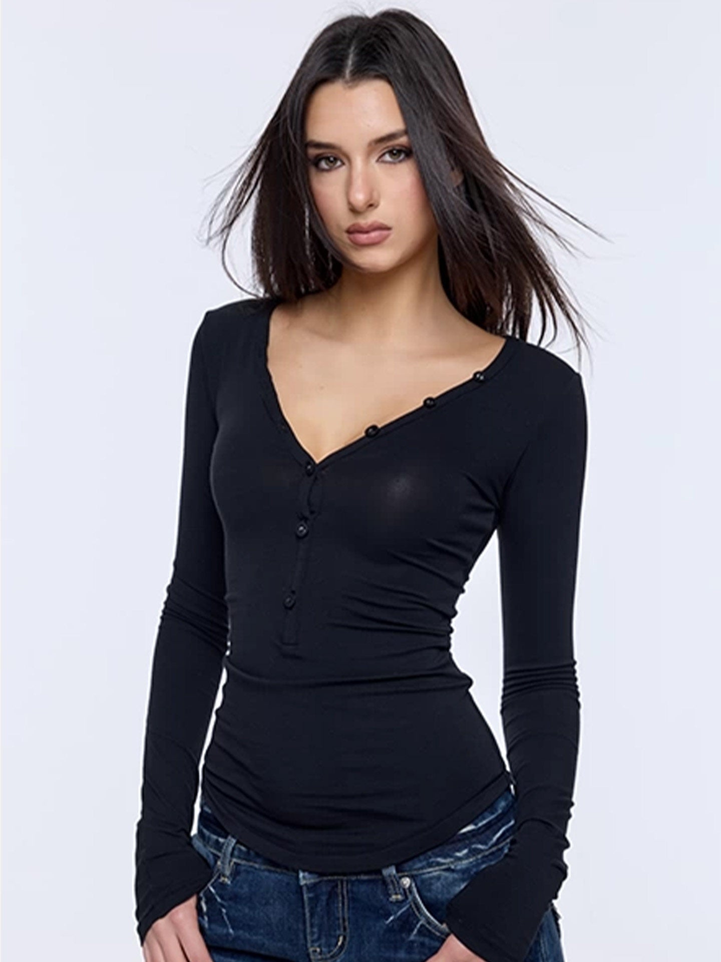 BUM_STUDIO_Curve_Defining_Slim_Fit_Sheer_V-neck_Women's_Modal_Wool_Long_Sleeve_T-shirts_998494019326_MISSTT