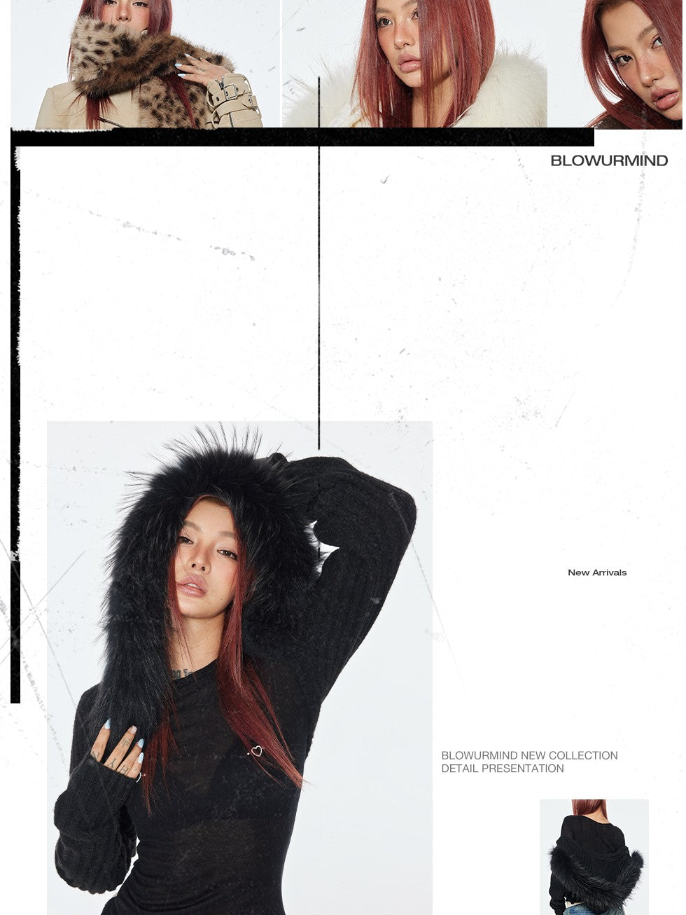 BUM STUDIO Detachable Raccoon Fur Hood Vest Women's Wool Blend Sweaters