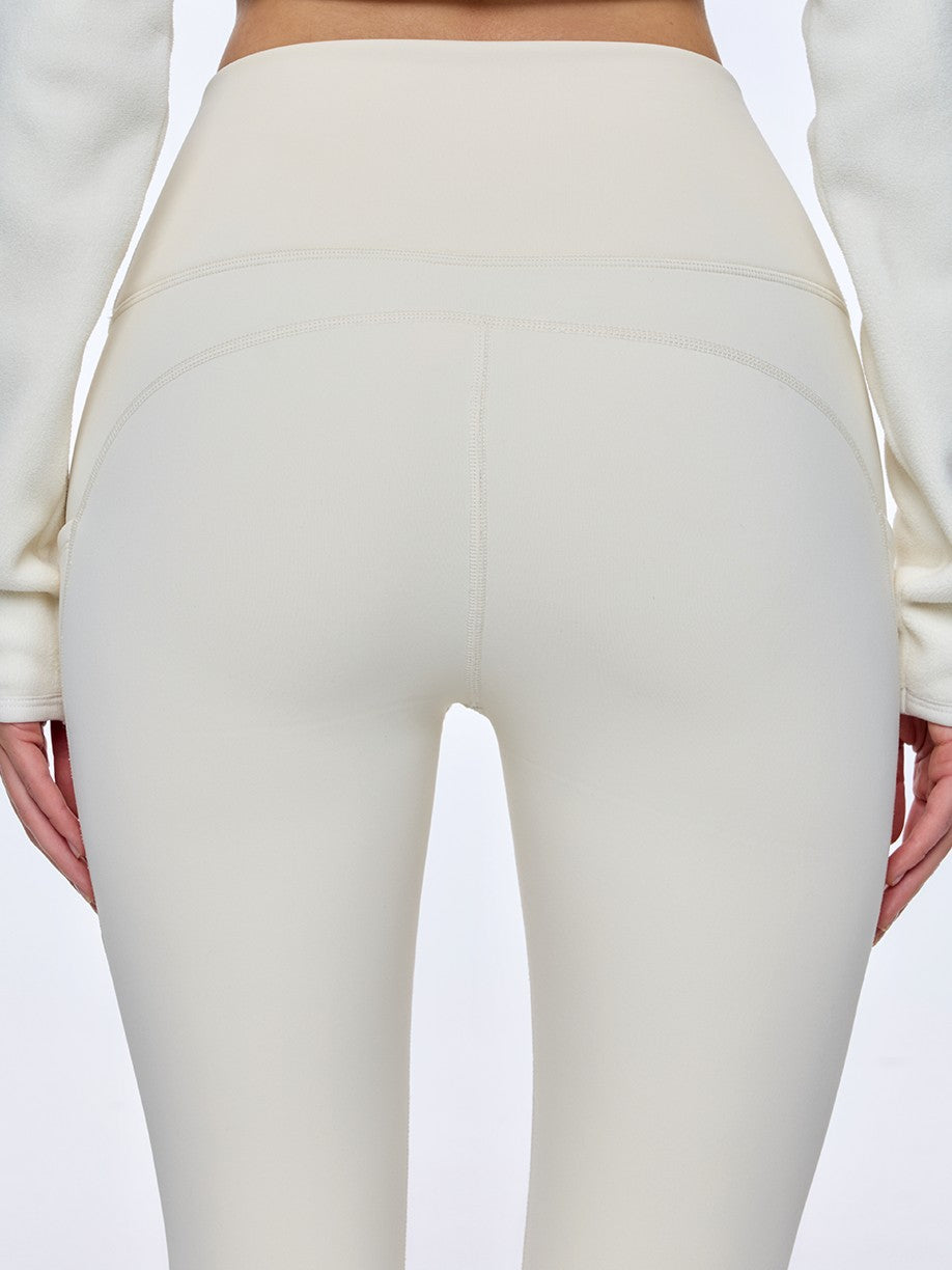 BUM STUDIO Fleece Lined Seamless High Waist Tummy Control Women's Nylon Spandex Yoga Pants