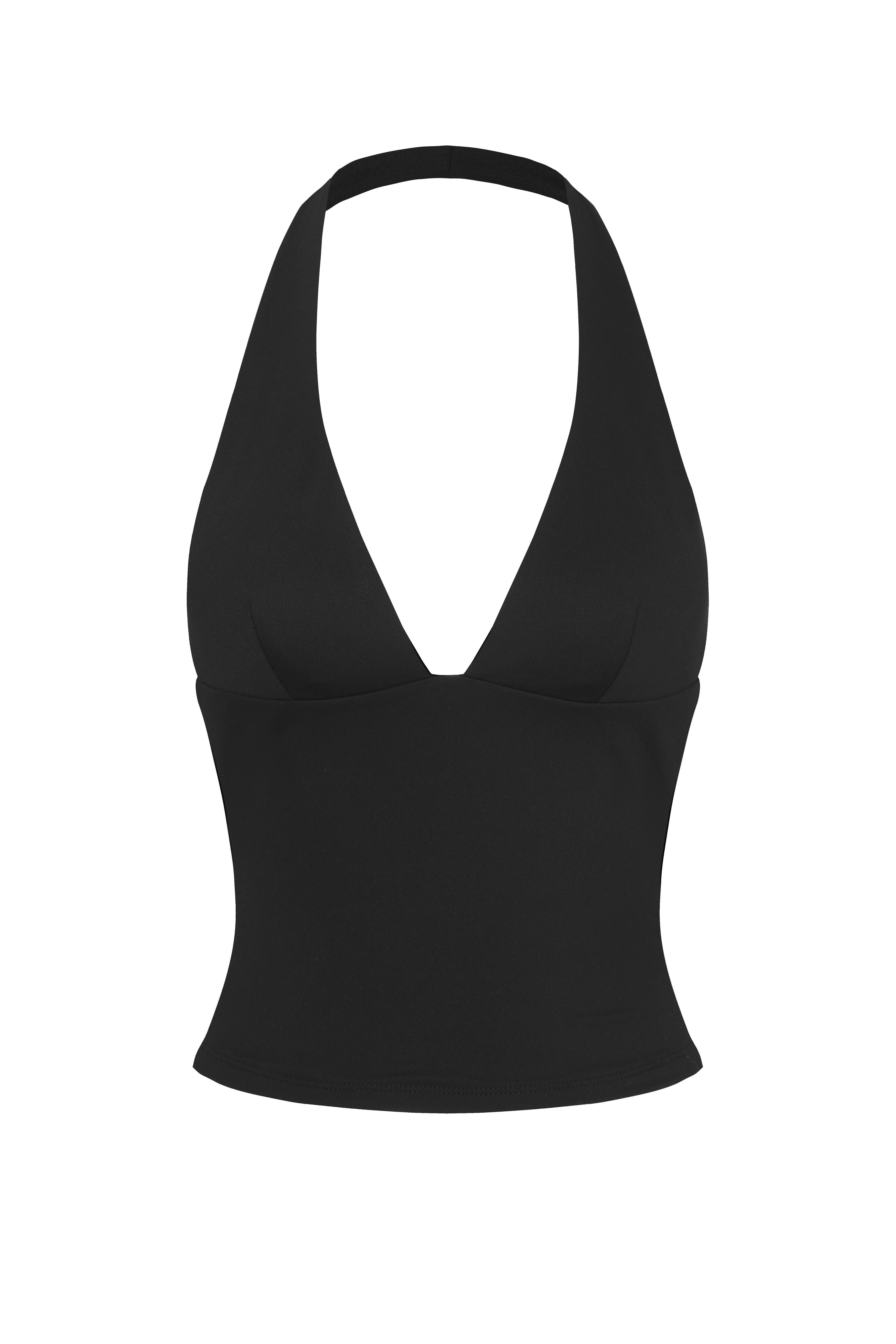 BUM_STUDIO_Halter_Built_In_Bra_Pad_Stretch_Slimming_Women's_Nylon_Racerback_Tank_Tops_922432646845_MISSTT