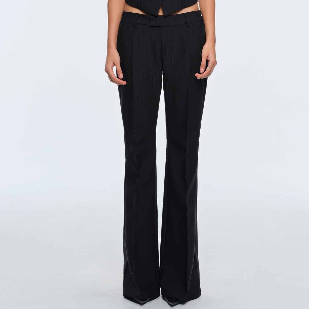BUM_STUDIO_Halter_Open_Back_3d_Tailored_Low_Waist_Flared_Women's_Casual_Top_&_Pants_Sets_1081660054385_MISSTT