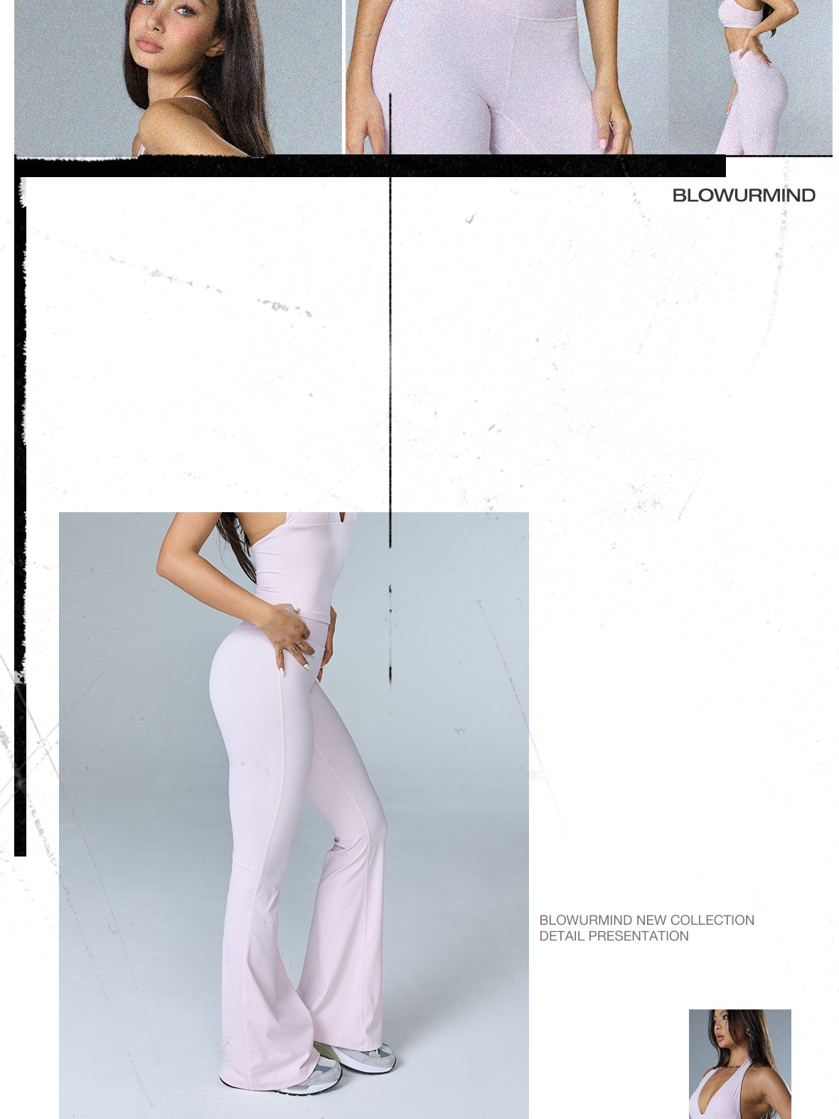 BUM STUDIO High Waist Sculpting Butt Lift Breathable Women's Nylon Spandex Flare Pants