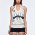 BUM_STUDIO_Ivory_Letter_Print_V-neck_Backless_Loose_Women's_Polyester_Halter_Tops_1056092988956_MISSTT