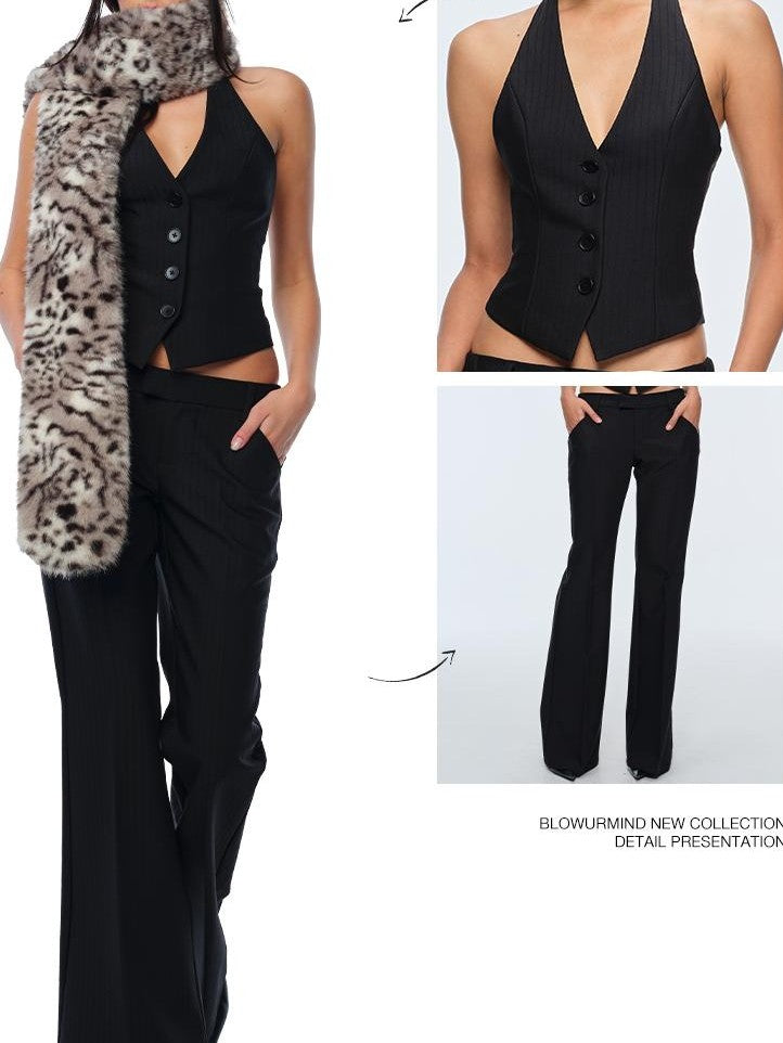 BUM STUDIO Leopard Print Long Polyester Women's Scarves & Shawls