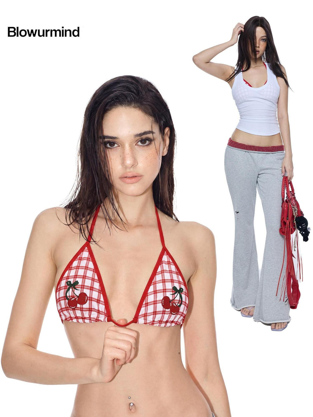 BUM STUDIO Leopard Print Triangle Cup Padded Slim Fit Women's Tank Tops