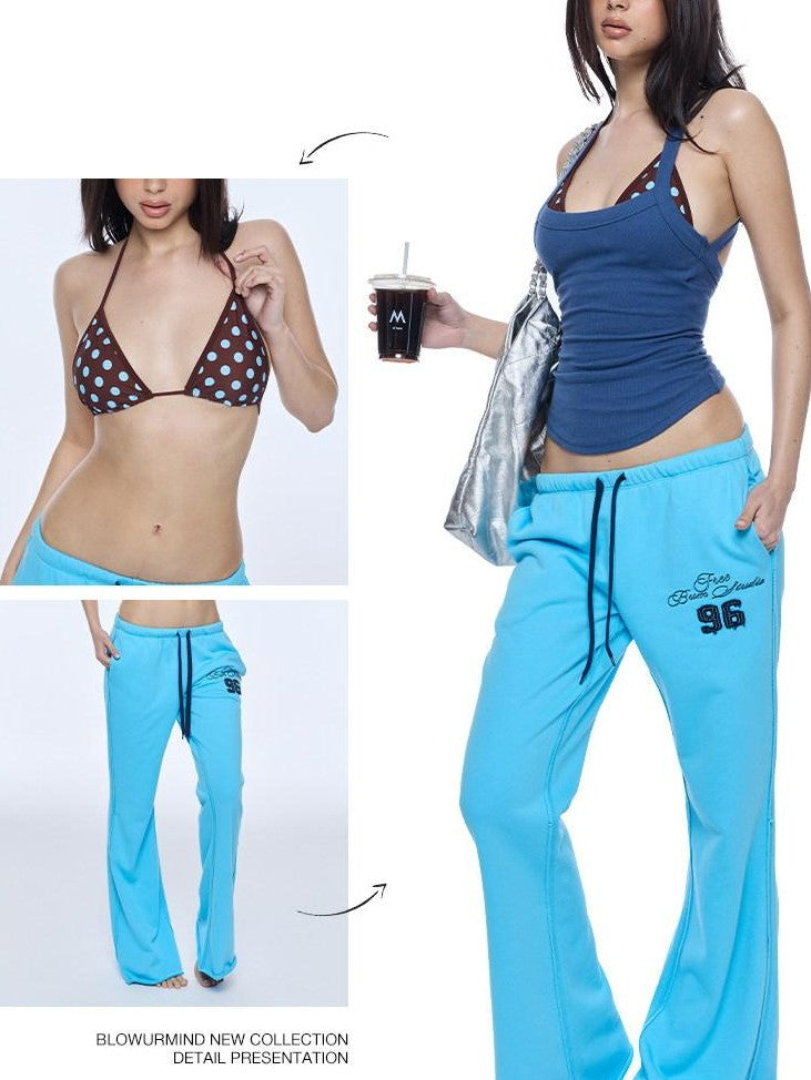 BUM STUDIO Leopard Print Triangle Cup Padded Slim Fit Women's Tank Tops