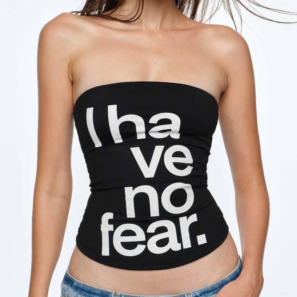 BUM_STUDIO_Letter_Print_Logo_Padded_Slim_Fit_Women's_Nylon_Tube_Tops_1063994091258_MISSTT