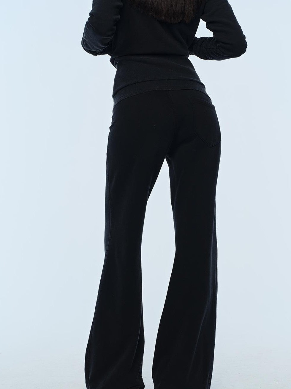 BUM STUDIO Low Waist Flared Drawstring Cotton Women's Palazzo Pants