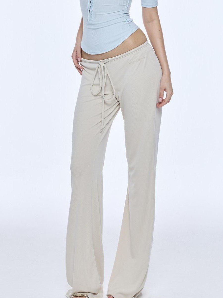 BUM STUDIO Matte Finish Cool Touch Low Rise Elongating Women's Modal Flare Pants