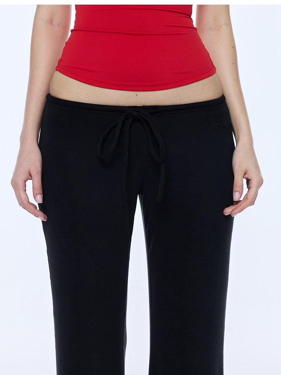 BUM STUDIO Matte Finish Cool Touch Low Rise Elongating Women's Modal Flare Pants