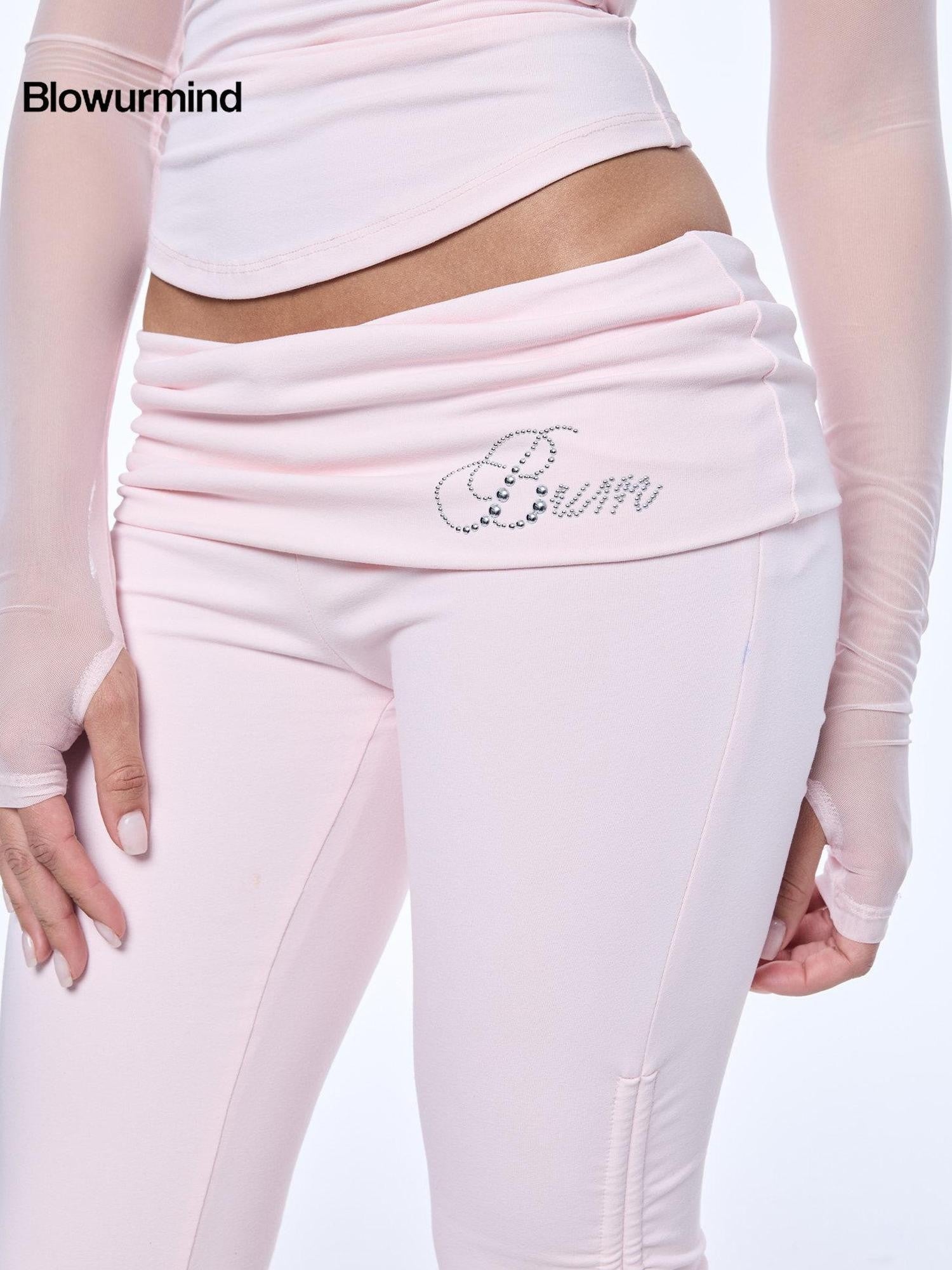 BUM STUDIO Mesh Splice Padded Halter Stud Logo Women's Nylon Sport Top & Shorts Sets