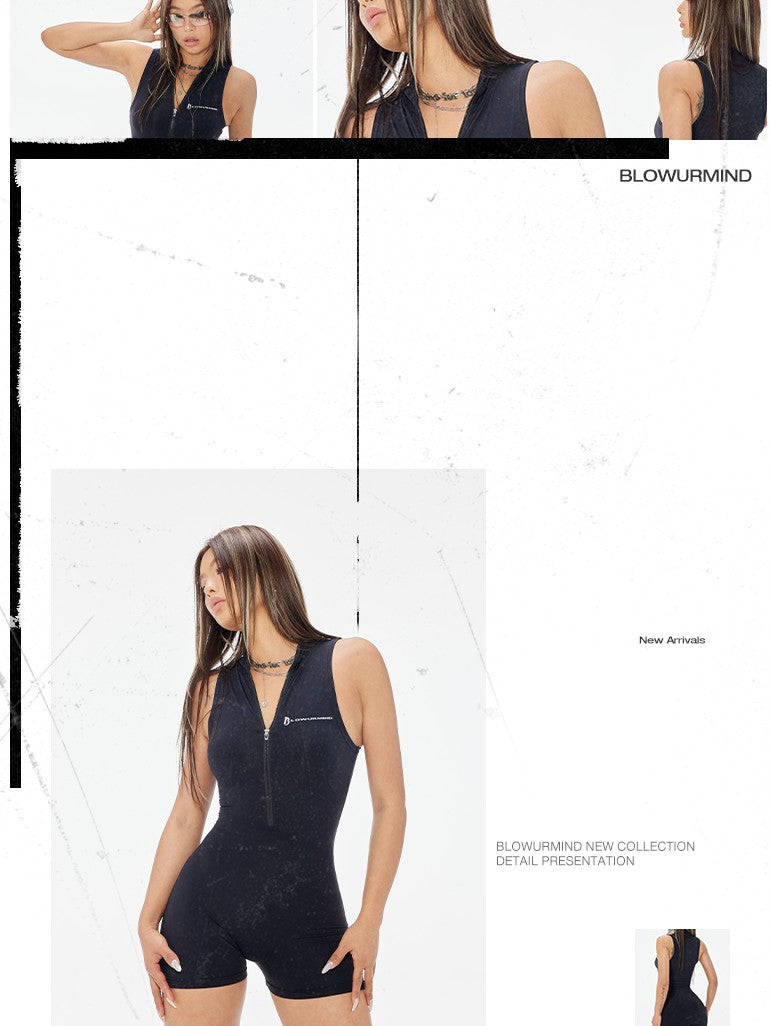 BUM STUDIO Minimal Cyber Second Skin Double Layer Women's Short Sleeve Bodysuits