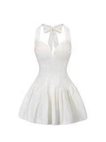 BUM_STUDIO_Monet_Garden_Shaped_Bust_Cinched_Waist_Women's_Cotton_Blend_Halter_Mini_Dresses_830230357670_MISSTT