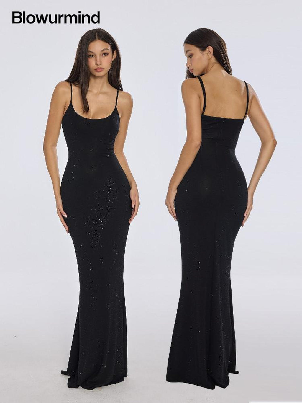 BUM STUDIO Nude Contoured Rhinestone Padded Mermaid Women's Viscose Bodycon Maxi Dresses