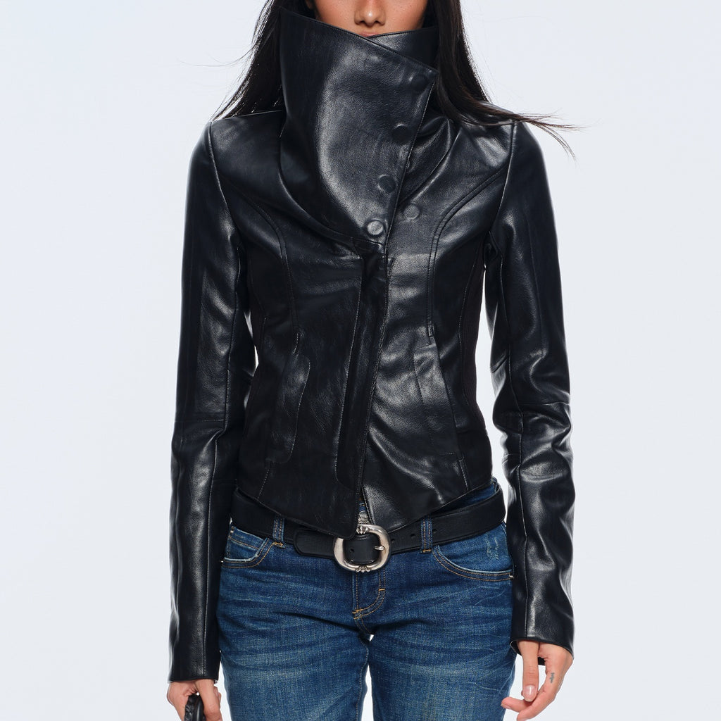 BUM_STUDIO_Oversized_Collared_Magnetic_Closure_Slimming_Multi_Way_Wear_Women's_Faux_Leather_Jackets_1083844260446_MISSTT