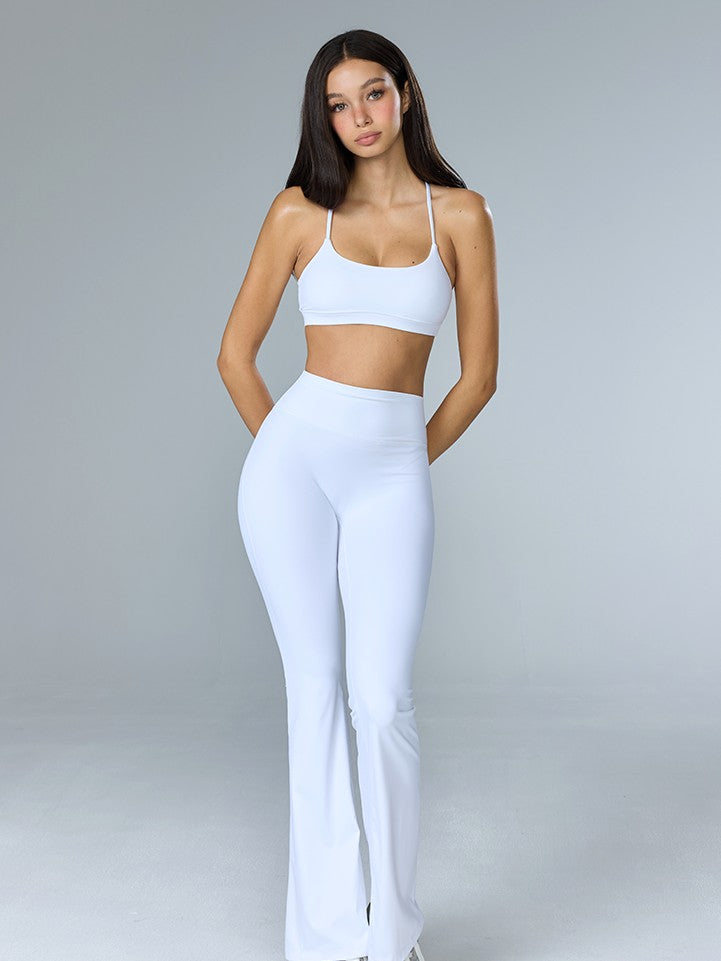 BUM STUDIO Padded Medium Support Open Back Women's Nylon High Stretch Racerback Tank Tops