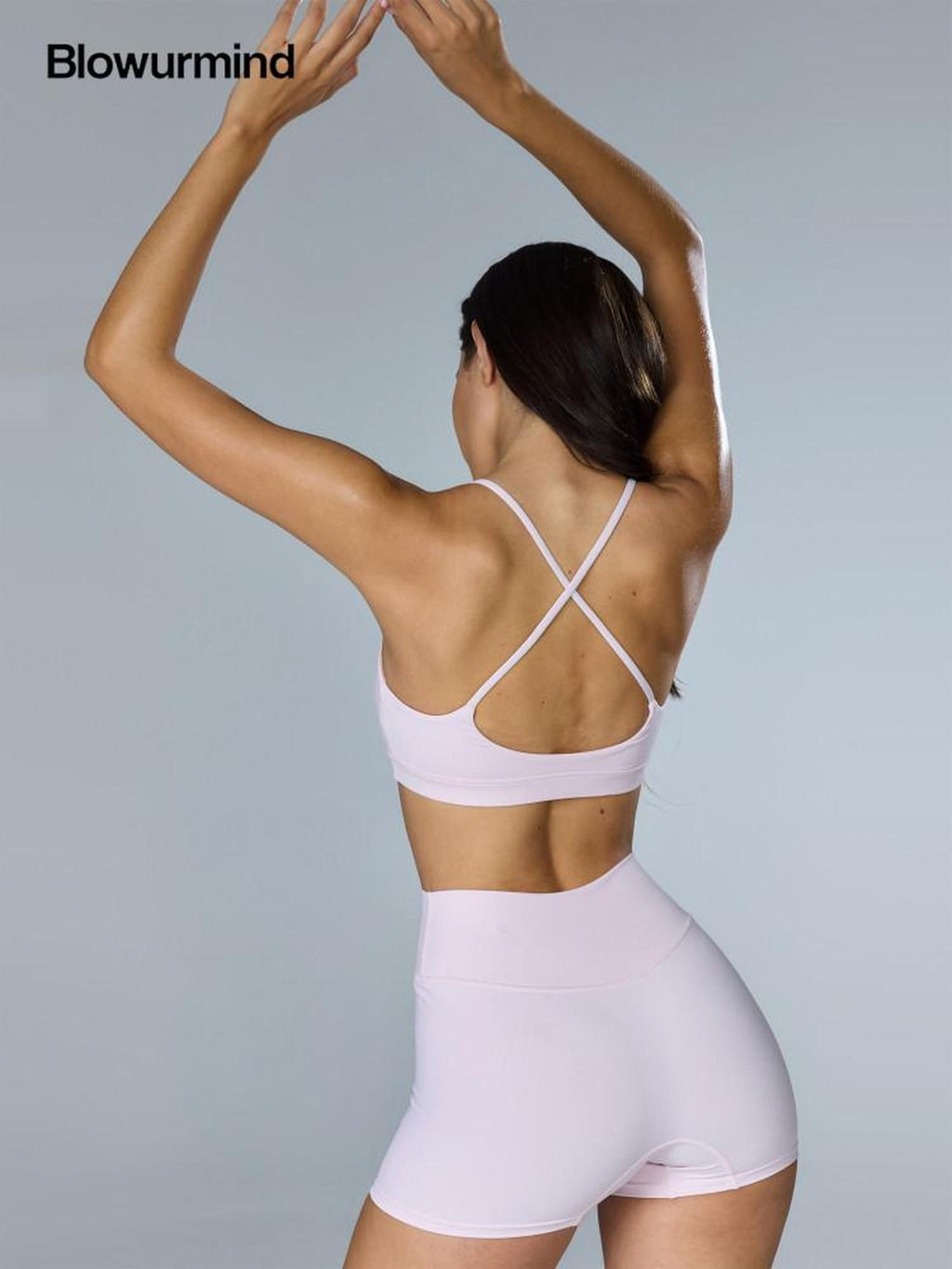 BUM STUDIO Padded Medium Support Open Back Women's Nylon High Stretch Racerback Tank Tops
