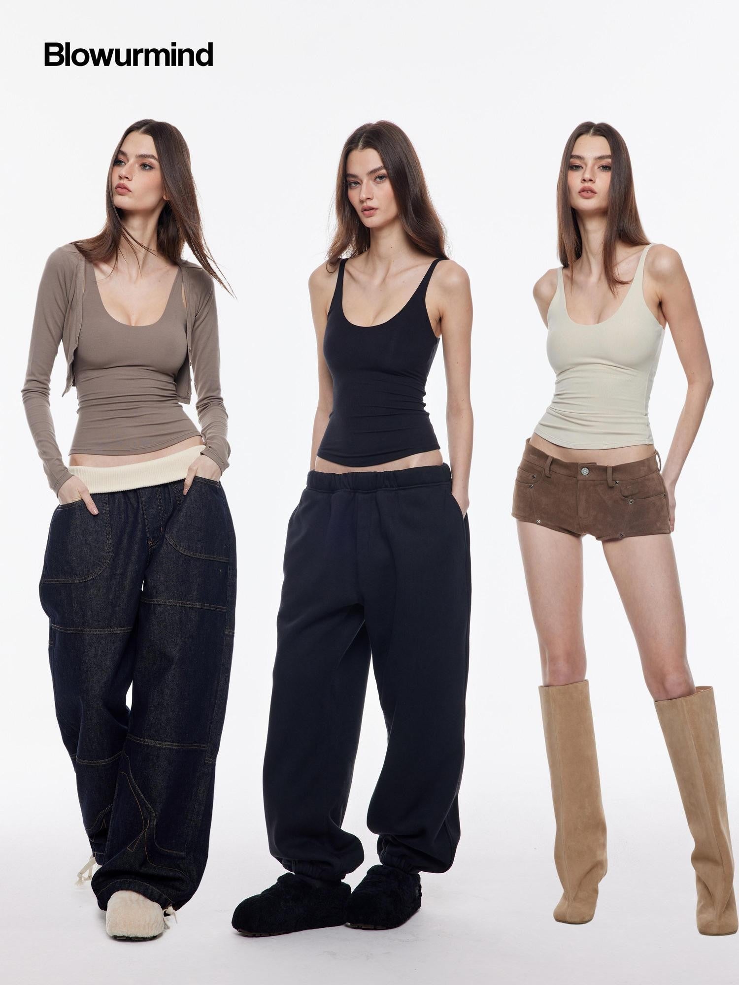BUM STUDIO Padded Support Body Contouring High Stretch Adjustable Women's Viscose Camisoles