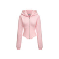 BUM_STUDIO_Pink_Studded_Fold_Over_Cinched_Waist_Flared_Pants_Women's_Cotton_Tracksuit_Sets_971899151178_MISSTT