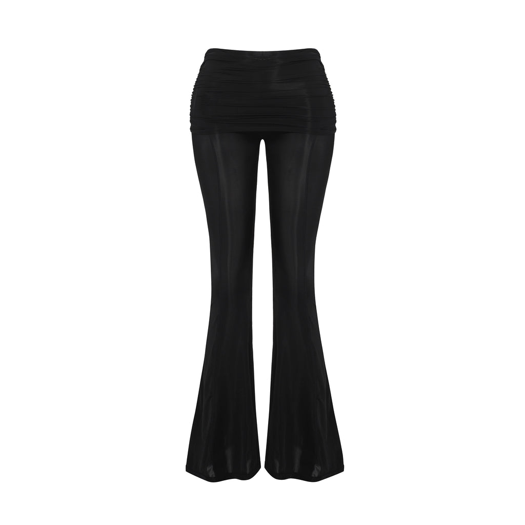 BUM_STUDIO_Sheer_Mesh_Shiny_Skirted_Double_Waistband_Low_Rise_Women's_Knitted_Flare_Pants_951911650947_MISSTT