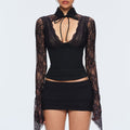 BUM_STUDIO_Slim_Fit_Cutout_Long_Sleeve_Stand_Collar_Multi_Panel_New_Chinese_Style_Women's_Lace_Blouses_1081418274835_MISSTT