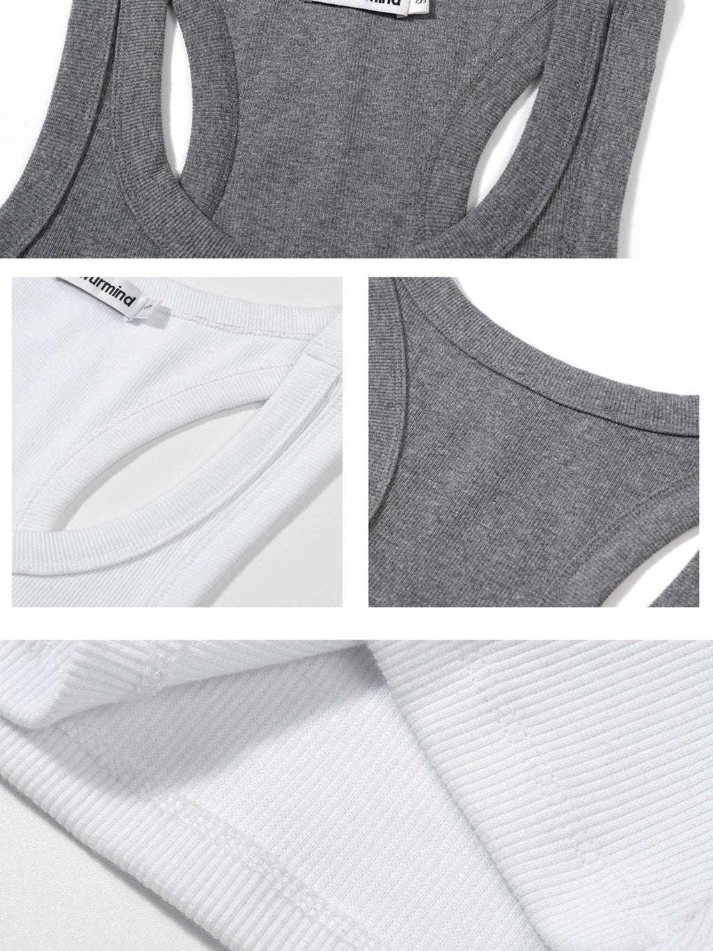 BUM STUDIO Slim Waist Cinch Narrow Strap Racerback Women's Cotton Spandex Tank Tops