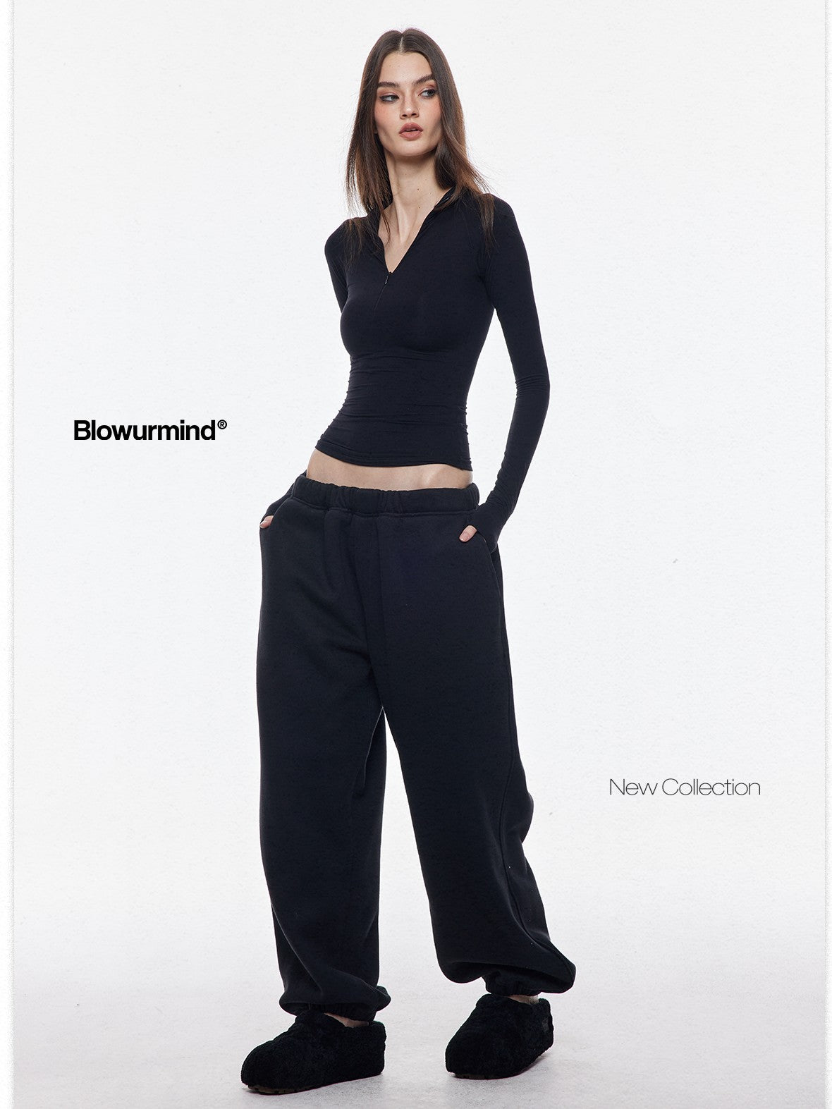 BUM STUDIO Thermal Double Layer 360 Fit Invisible Zip Women's Nylon Long Sleeve T-shirts