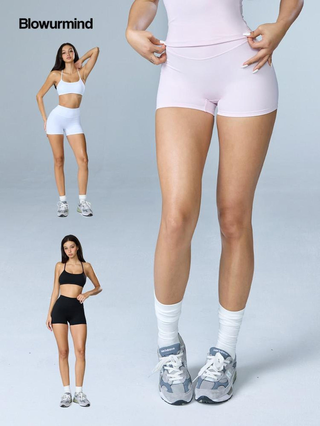 BUM STUDIO Tummy Control Butt Lift High Stretch Women's Polyester Athletic Shorts