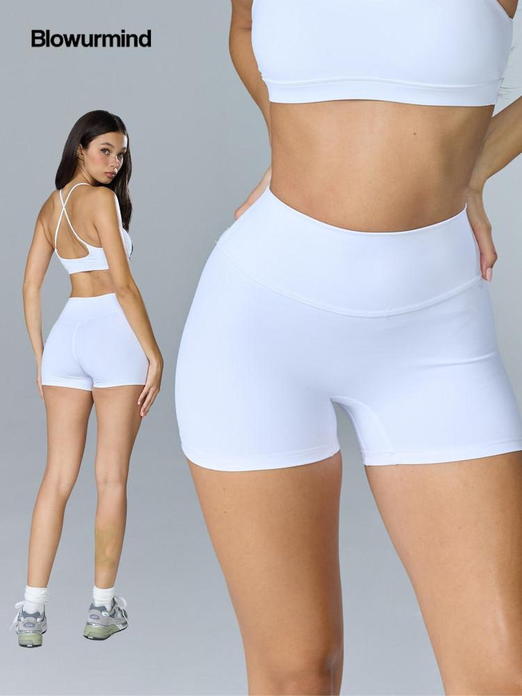 BUM STUDIO Tummy Control Butt Lift High Stretch Women's Polyester Athletic Shorts