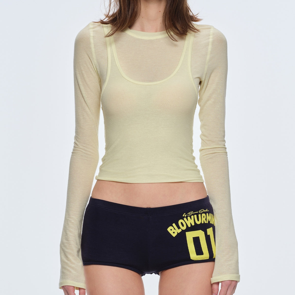 BUM_STUDIO_Two_Tone_Layered_Sheer_Slim_Fit_Crewneck_Women's_Tencel_Cotton_Long_Sleeve_T-shirts_1070845311599_MISSTT