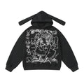 BlackBerry_Black_Rabbit_Ear_Hood_Cartoon_Print_Street_Loose_Fit_Women's_Zip-up_Hoodies_966911796686_MISSTT