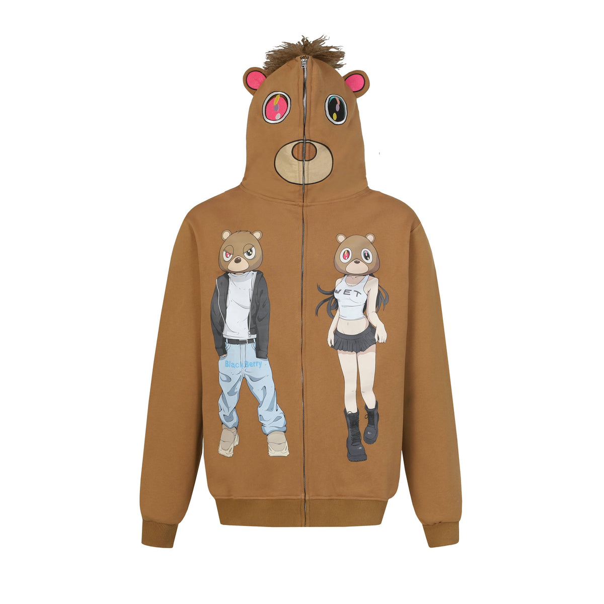 BlackBerry_Cartoon_Bear_Print_Loose_Oversized_Women's_420g_Cotton_Terry_Zip-up_Hoodies_973372908420_MISSTT
