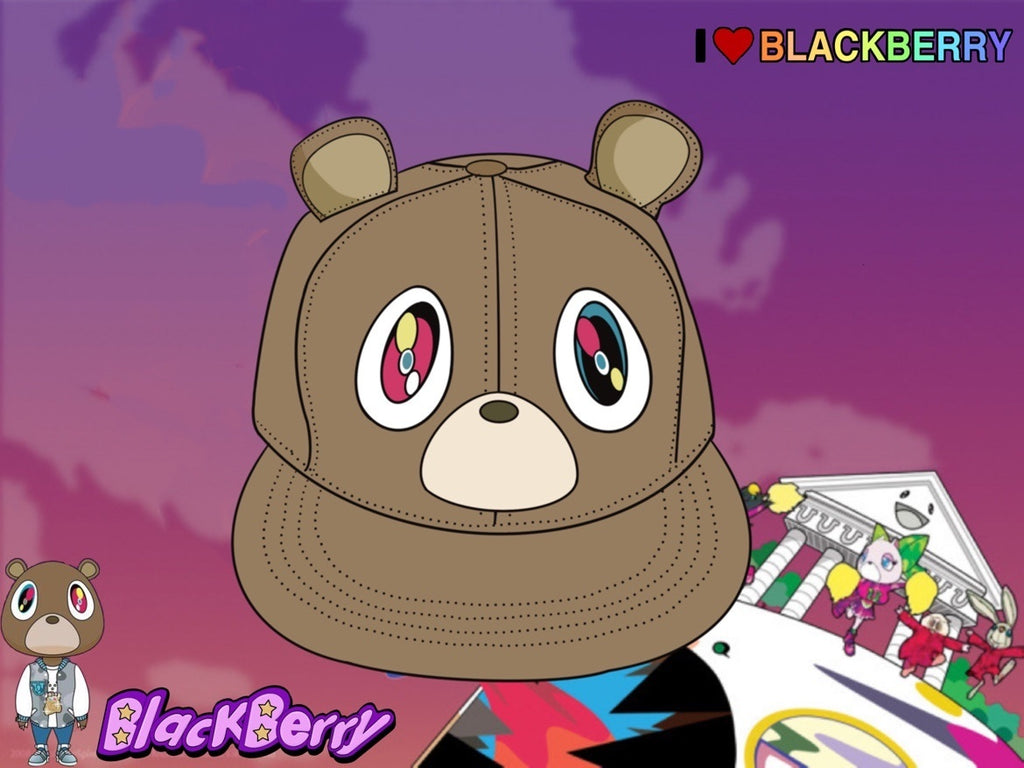 BlackBerry_Graduation_Bear_Patch_Adjustable_Flat_Brim_Women's_Cotton_Baseball_Caps_724514485537_MISSTT