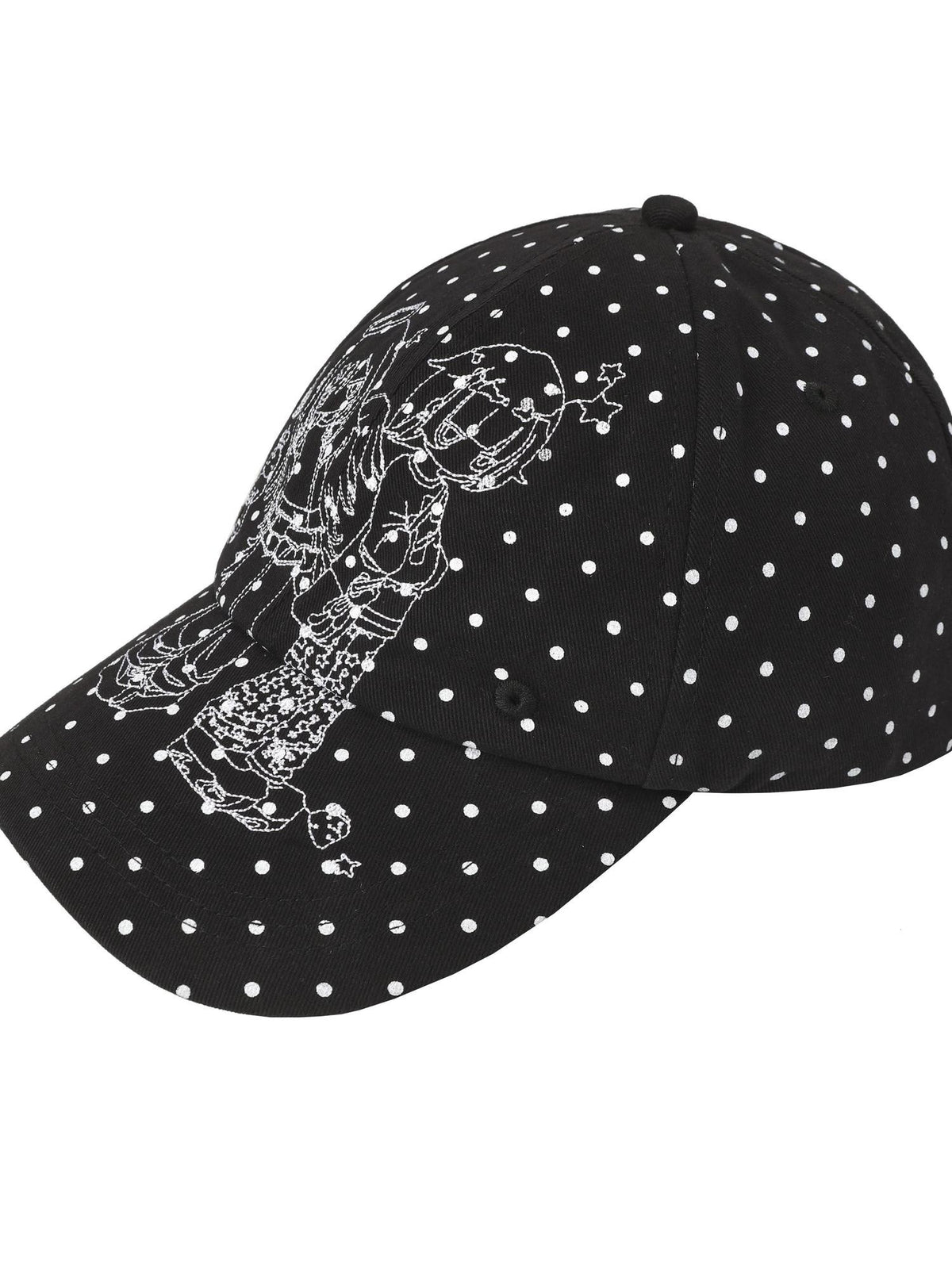 BlackBerry Green Apple Black Polka Dot Cartoon Women's Cotton Baseball Caps