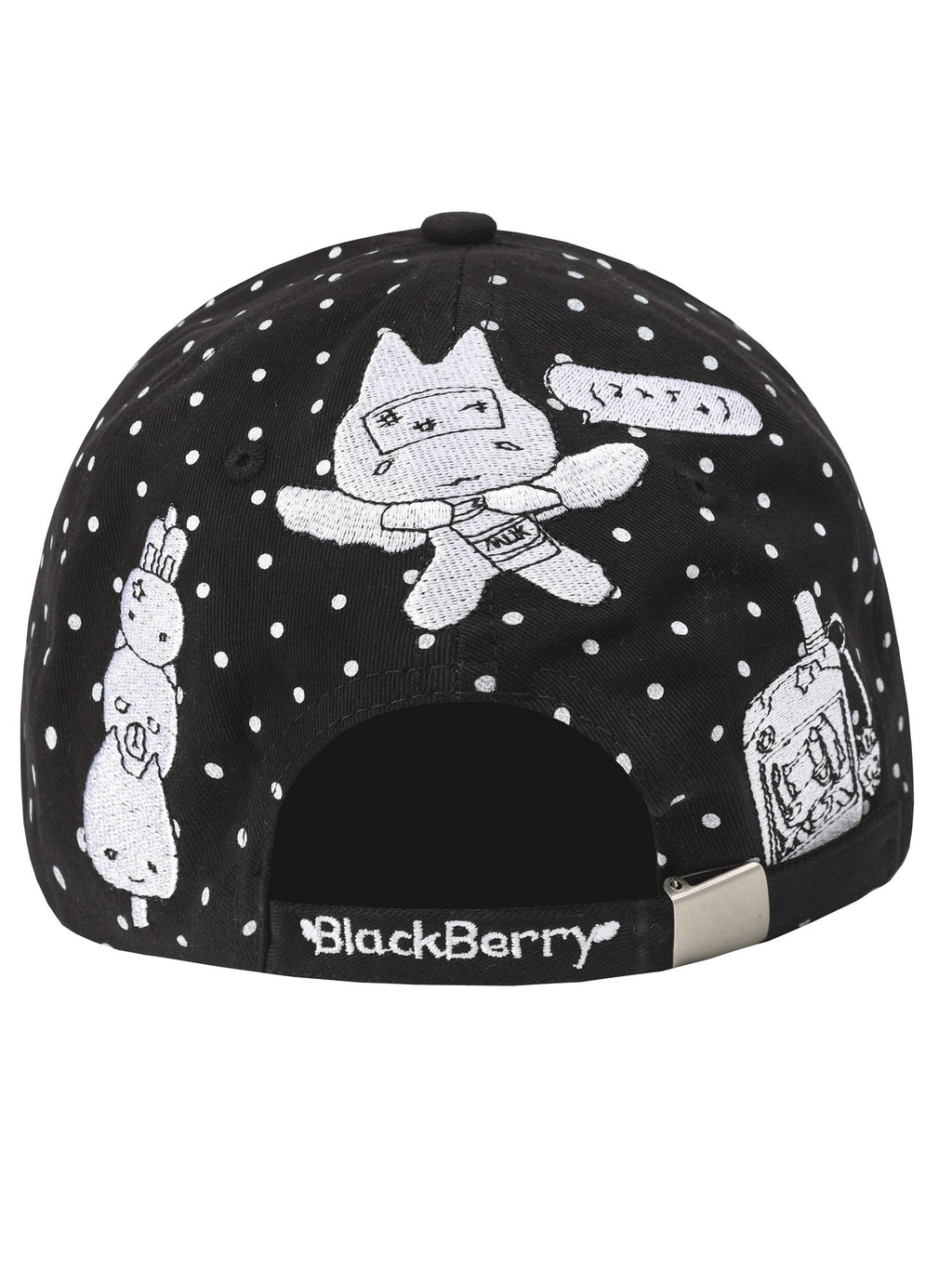 BlackBerry Green Apple Black Polka Dot Cartoon Women's Cotton Baseball Caps