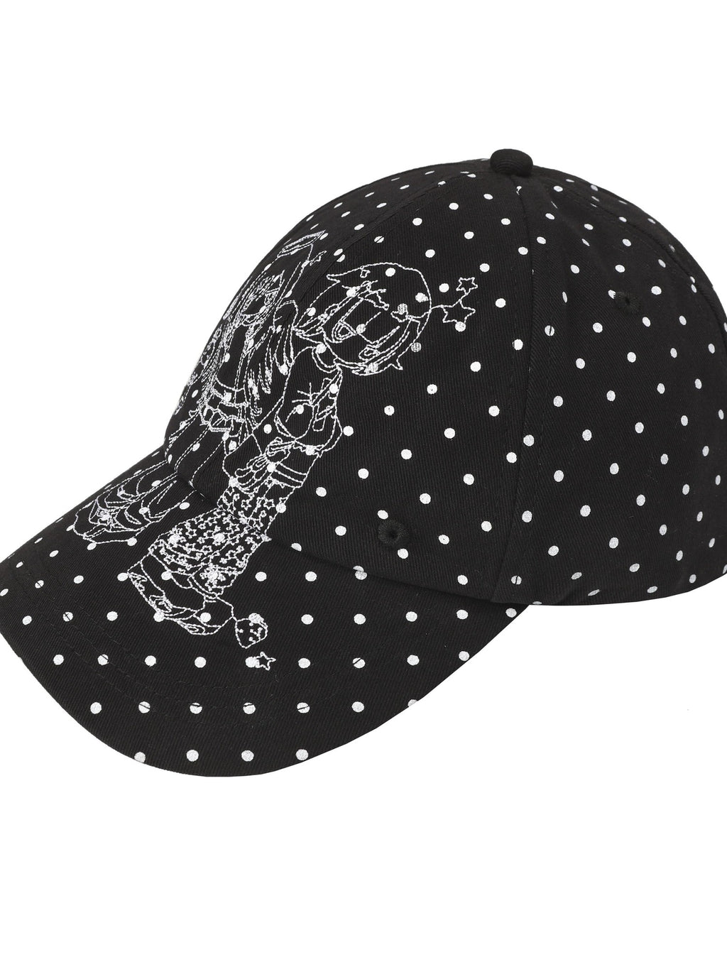 BlackBerry Green Apple Black Polka Dot Cartoon Women's Cotton Baseball Caps