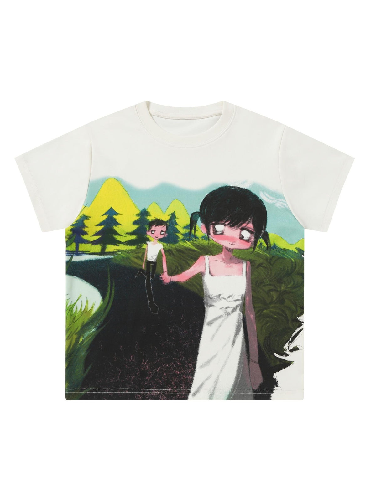BlackBerry Logo Print Collab Loose Fit Round Neck Women's Short Sleeve T-shirts