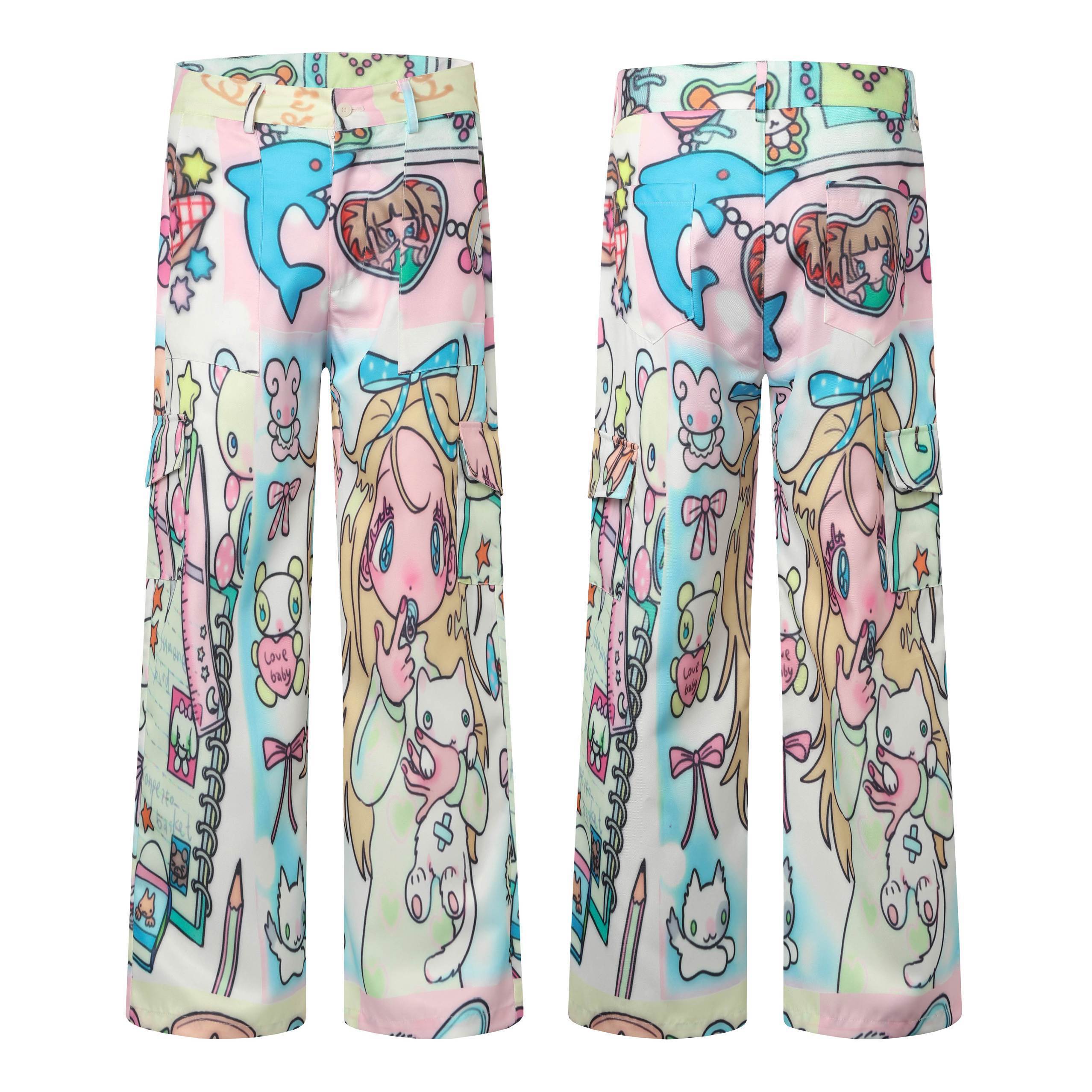 BlackBerry_Midnight_Pajama_Anime_Print_Japanese_Loungewear_Mid_Rise_Women's_Cargo_Pants_898706950527_MISSTT